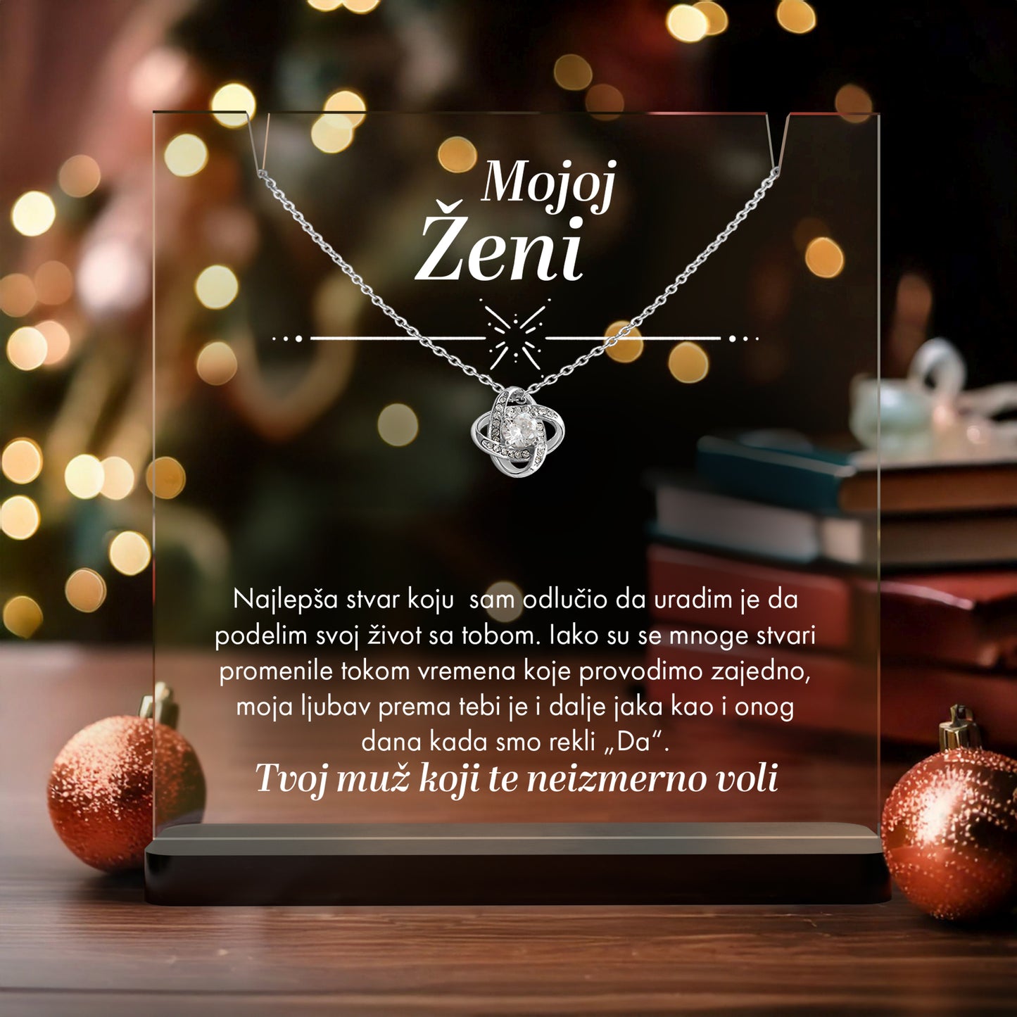 Od muža za ženu - Akrilna posveta sa Ljubavnim Čvorom