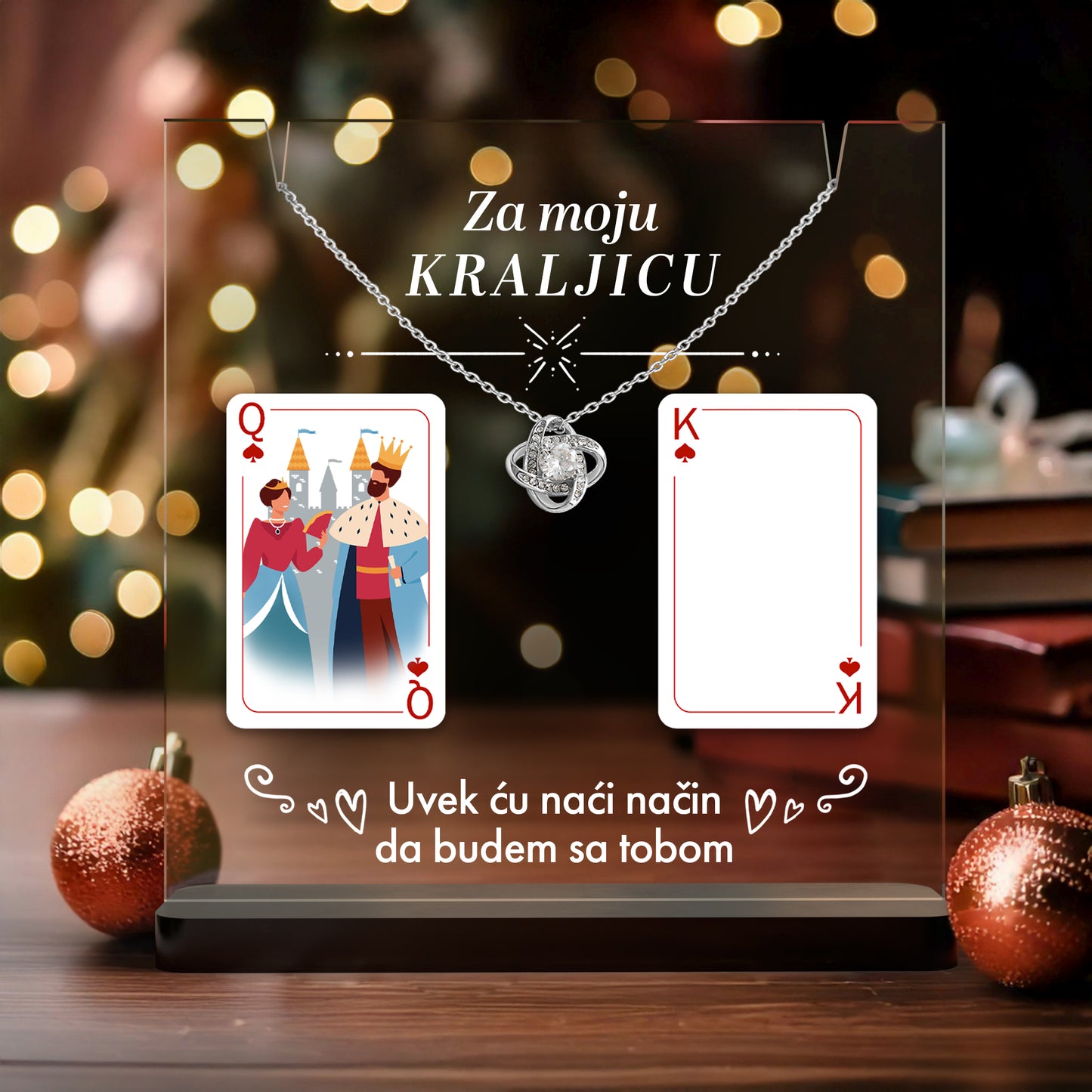 Od Kralja za Kraljicu- Akrilna posveta sa Ljubavnim Čvorom