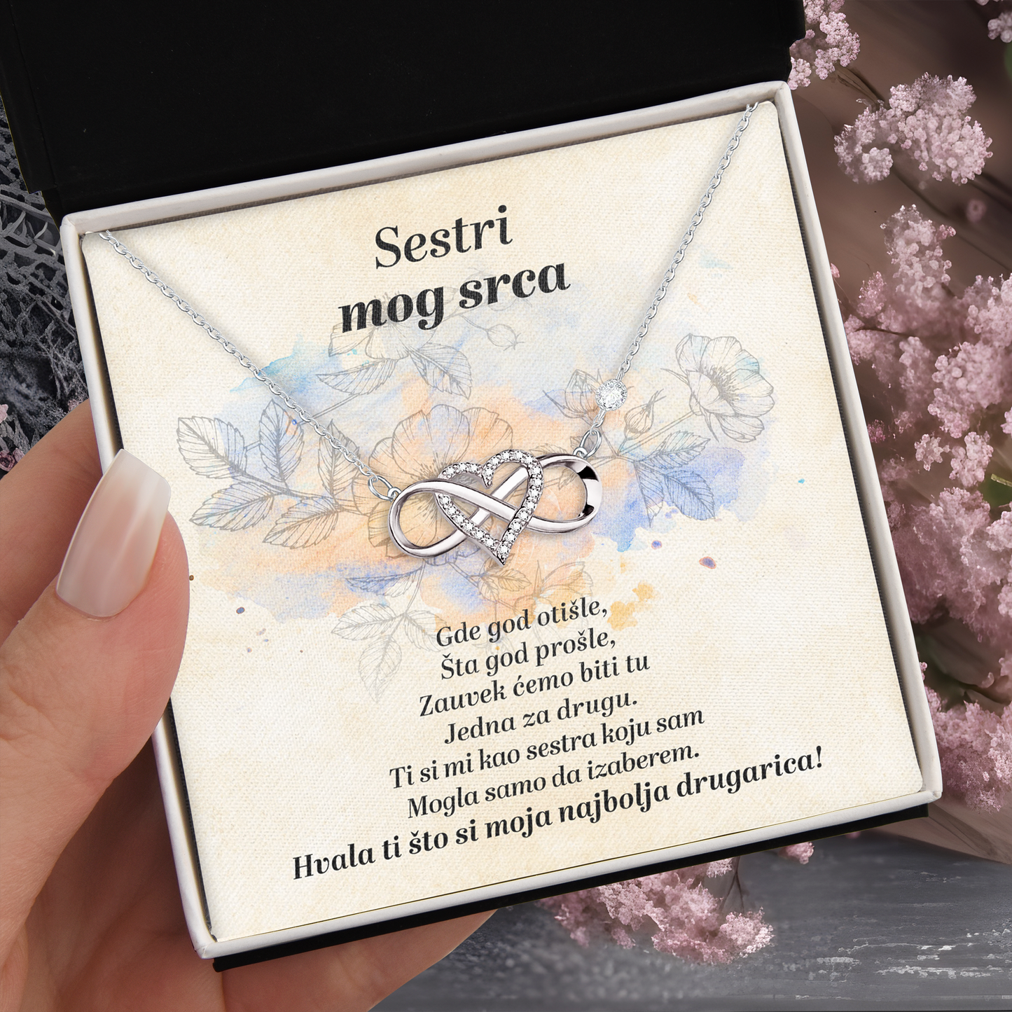 Od drugarice za sestru njenog srca - Infiniti srce