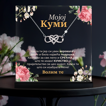Od kume za kumu - Akrilna posveta sa Infiniti Srcem
