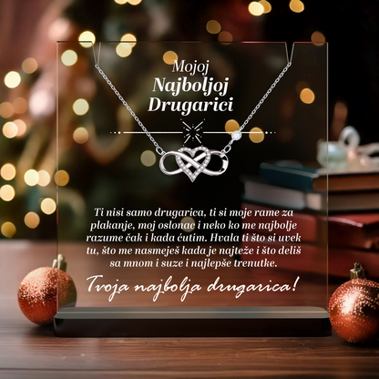 Od drugarice za drugaricu - Akrilna posveta sa Infiniti Srcem